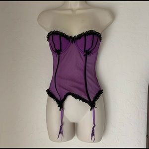 Victoria’s Secret black and purple corset top
